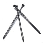 Polished round head smooth handle common iron nail BWG5X6” 5.6×152.4MM