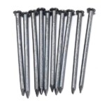Mechanical galvanized round head smooth handle common iron nail BWG9X3” 3.76X76.2MM