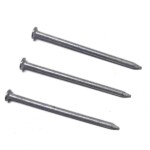 Mechanical galvanized round head smooth handle common iron nail BWG9X3” 3.76X76.2MM