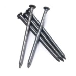 Mechanical galvanized round head smooth handle common iron nail BWG9X3” 3.76X76.2MM