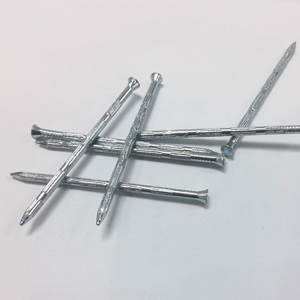 Galvanized cone-head Bamboo joint shank concrete nail  3.4x80MM