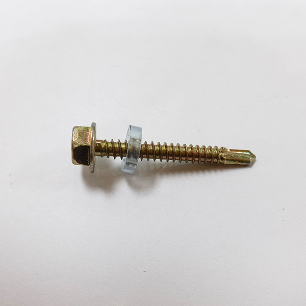 Galvanized Hexagonal self-drilling screws with washer 4.8x40MM  #10