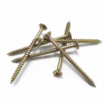 Galvanized Yellow zinc plating Countersunk head with Anti-slip gear  Chipboard screw  Fiberboard screw M5.5X80MM