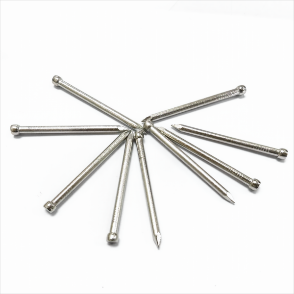 Electroplated nickel Brad head smooth shank headless iron nail furniture nails BWG11X1-3/4” 3.05x45MM