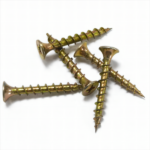 Philips head (PH2) Galvanized Yellow Colored zinc plating Coarse teeth Drywall screw #6×1-1/2″  3.5x38MM