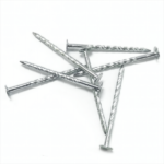 Galvanized large flat head,spiraling screw shank, diamond point iron clout nail screw nails BWG11X2-1/2” 3.0X63MM