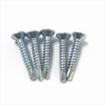Galvanized White zinc plating Countersunk head With Anti-slip gear Self-drilling Chipboard screw  Fiberboard screw M4.2X25MM