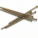 Galvanized Yellow zinc plating twisted shank, Countersunk,Checkered head, iron nails common nails screw nails 4.2x125MM BWG8X5″