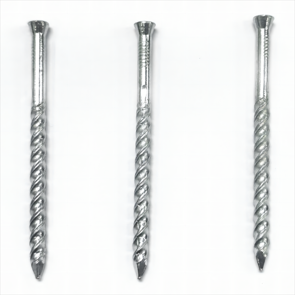 Galvanized ,panhead，spiraling screw shank, diamond point iron nails  screw nails   3.5X76.2MM