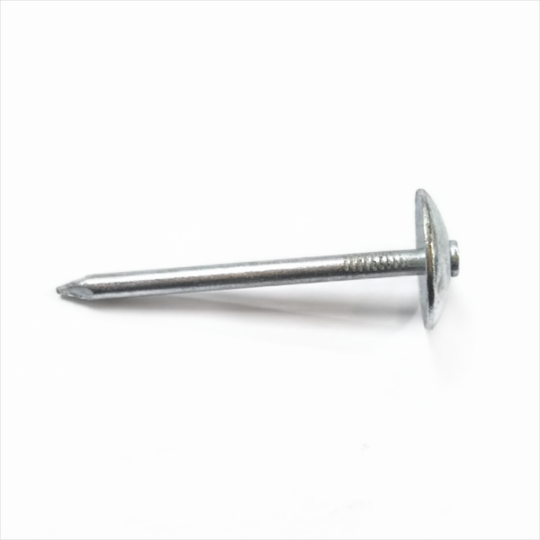 Galvanized smooth shank umbrella roofing nails 3.76x50mm  BWG9X2″